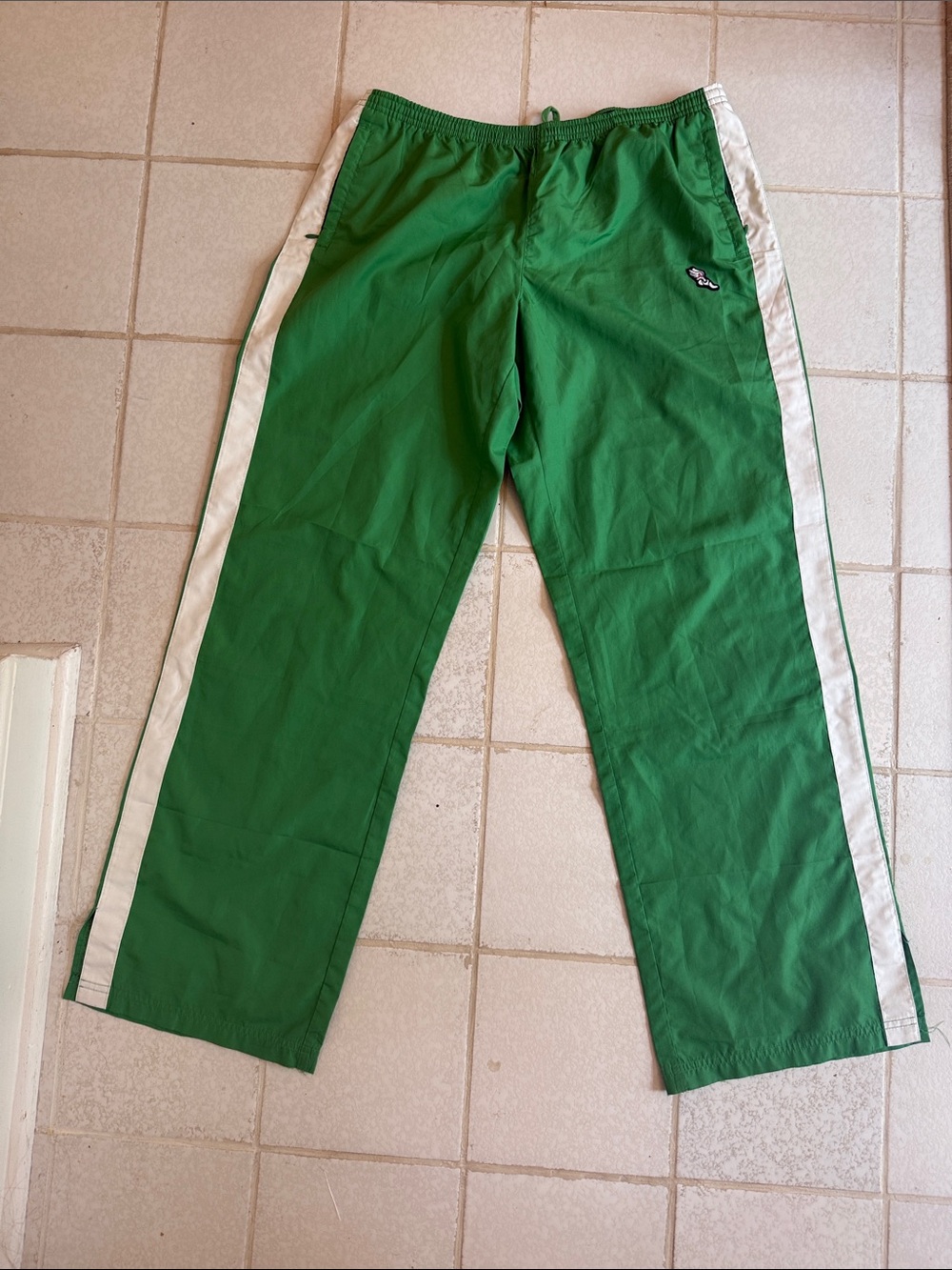 American Eagle Outfitters Green Joggers with White Side Stripes